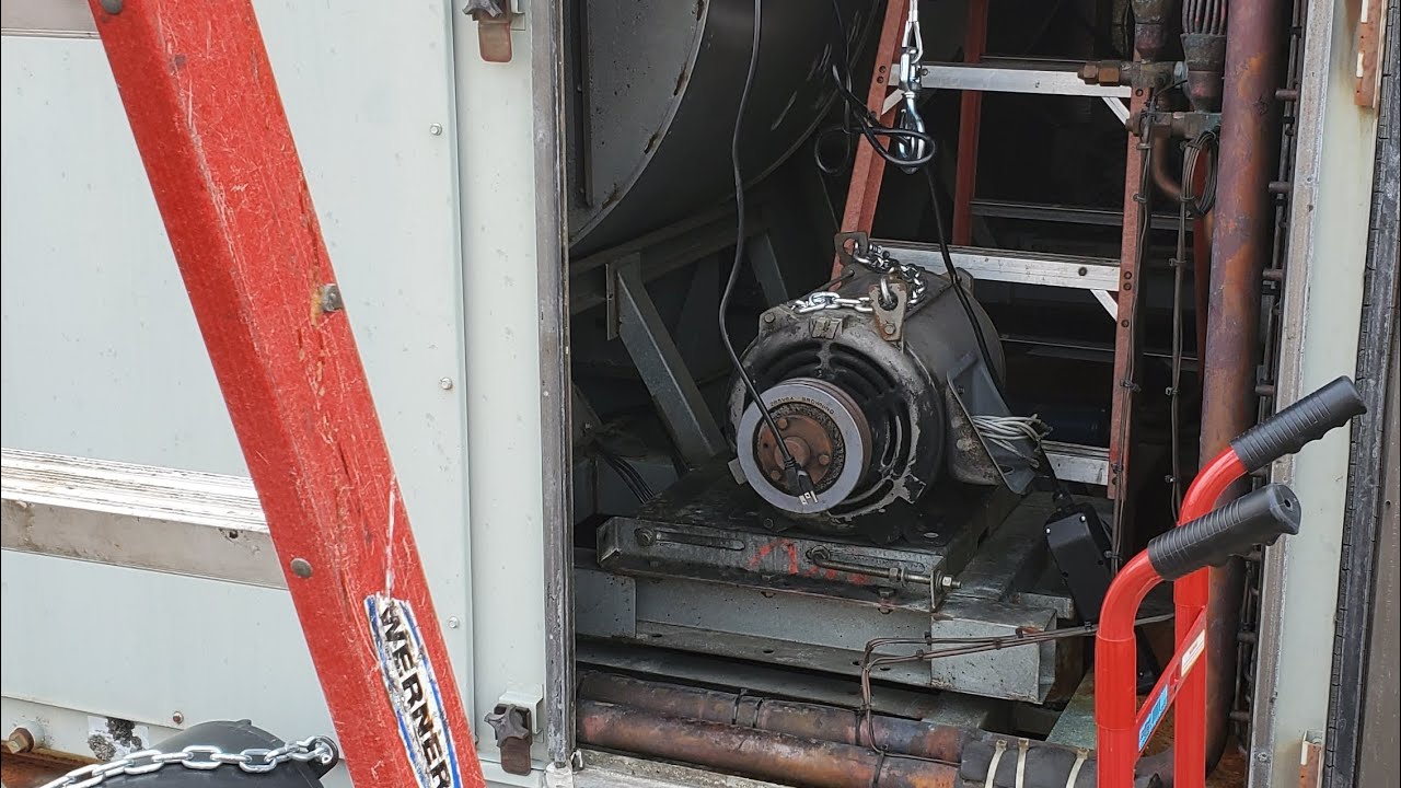 Trane Intellipak, rigging a 20HP supply motor 