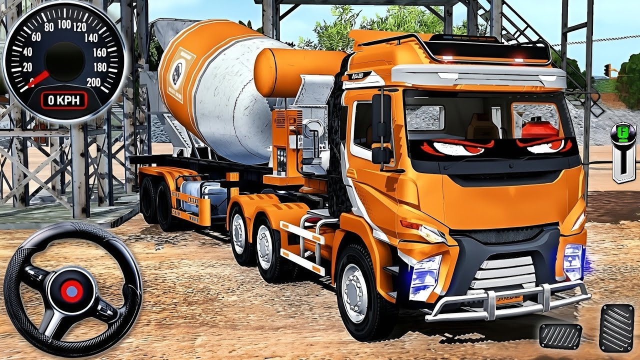 Dump Truck Hino 500 Driving in India - Cement Truck Driver Indonesia Simulator - Android GamePlay