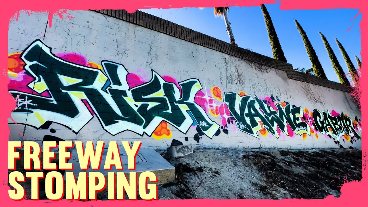RISK MSK - VAYNE IFK - GABOR AD - SHARK AD - 101 Hollywood Freeway Stomping - Los Angeles Graffiti