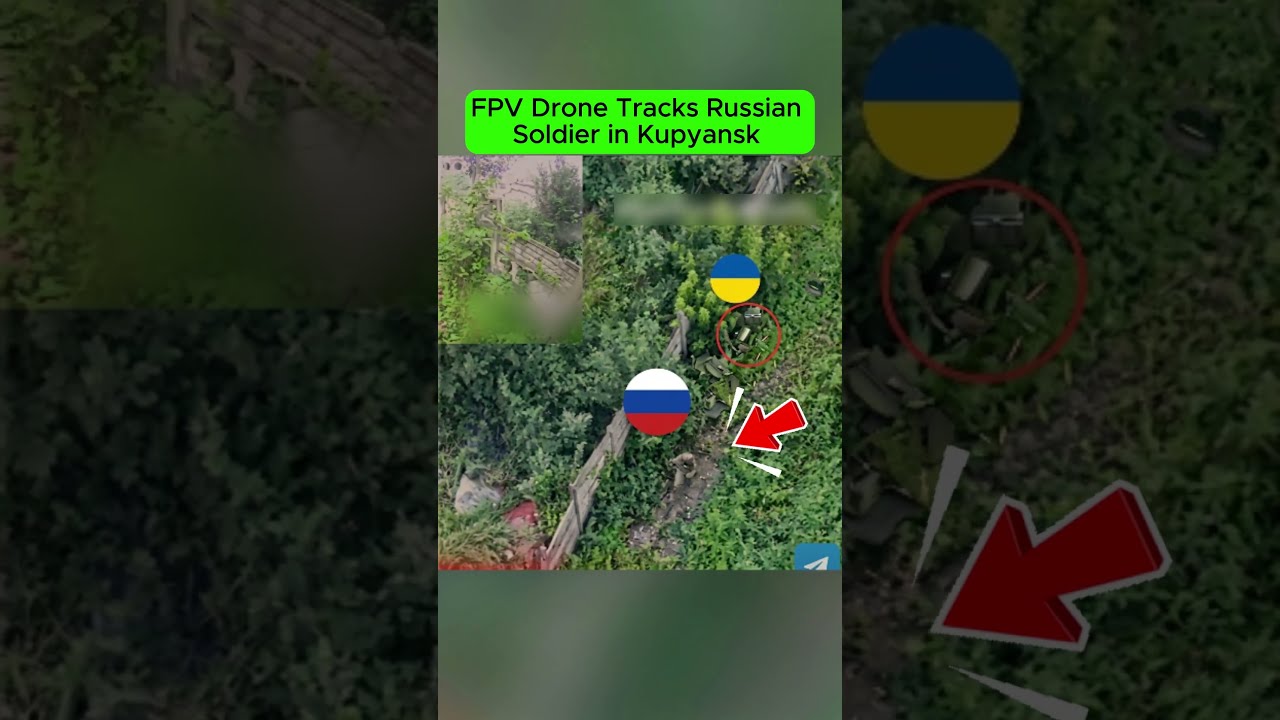 FPV Drone Tracks Russian Soldier in Kupyansk | Combat Footage