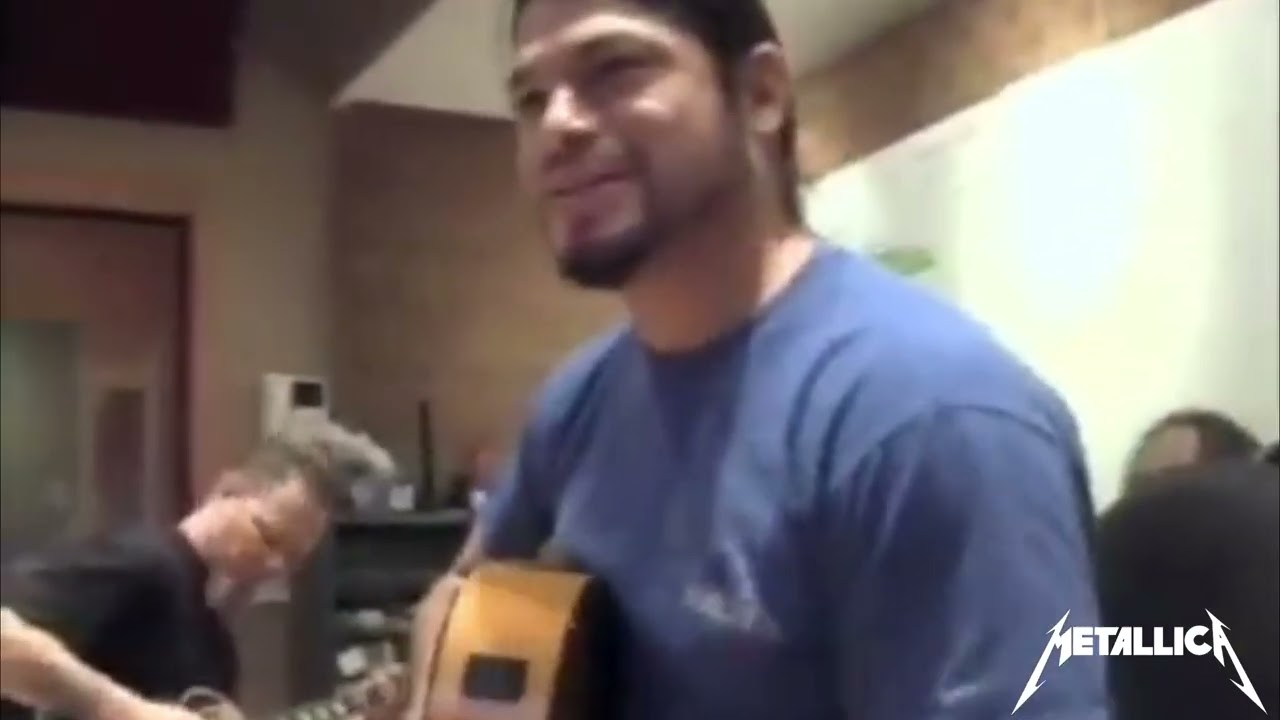 Robert Trujillo plays Flamenco on an acoustic guitar