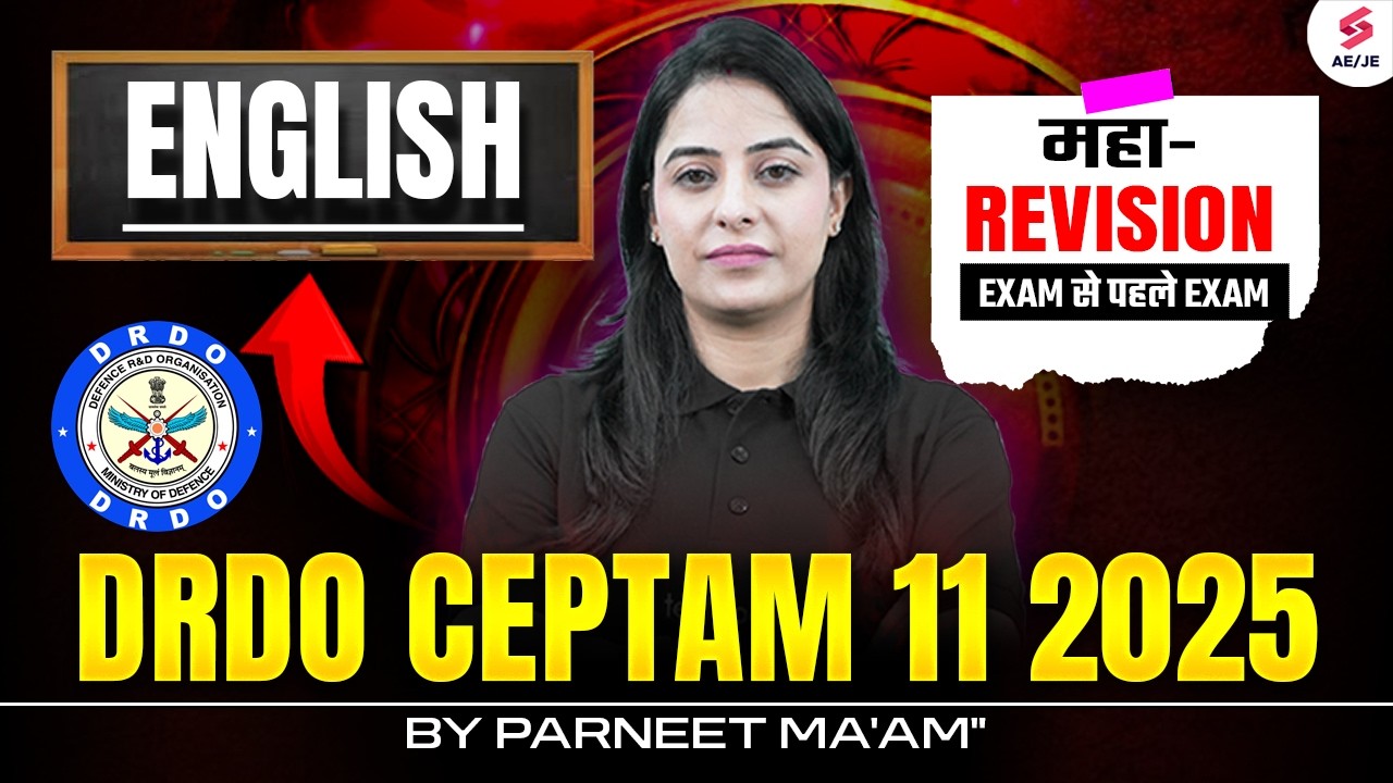 DRDO CEPTAM 11 Recruitment 2025 | DRDO CEPTAM 11 English Classes | DRDO English by Parneet Mam