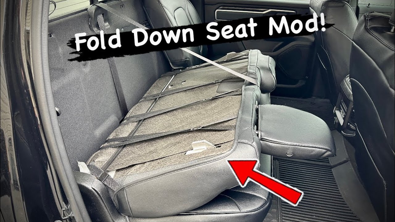 Rear Seat Fold Down Modification For 5th Gen Ram 1500 (2021) Crew Cab Big Horn.