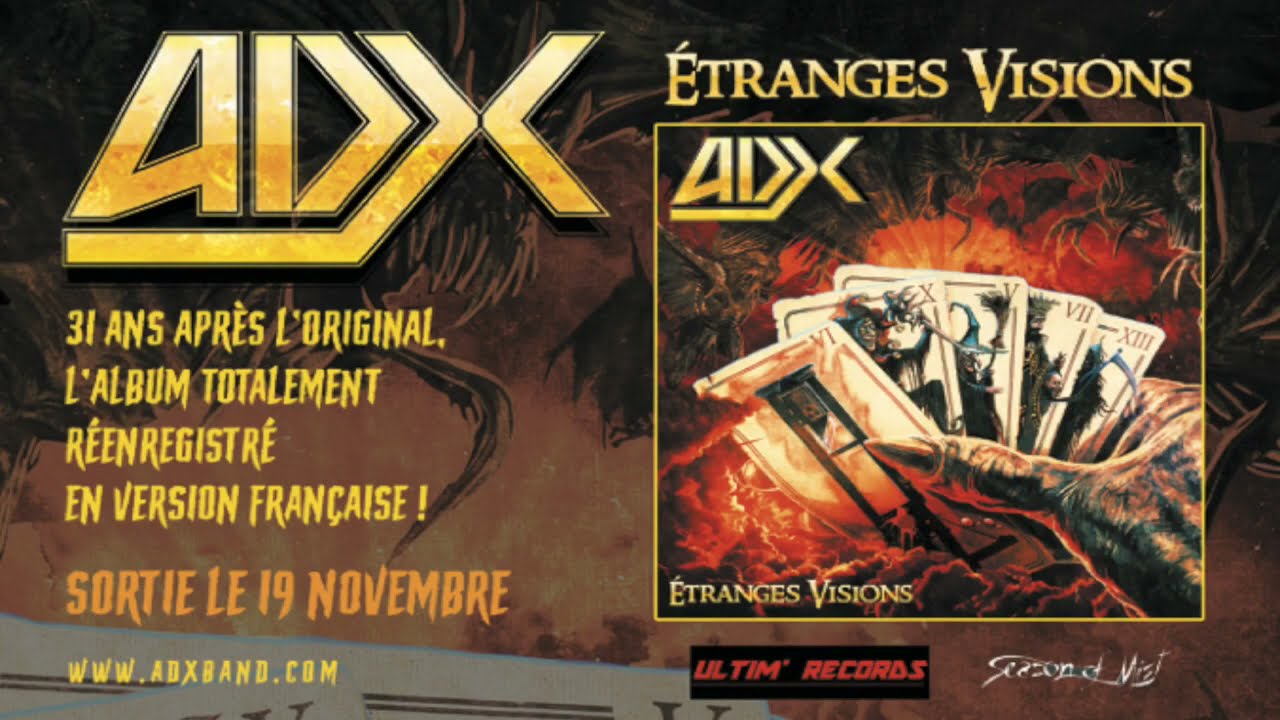 TEASER NOUVEL ALBUM d'ADX - &Eacute;tranges Visions (sortie le 19 novembre 2021)
