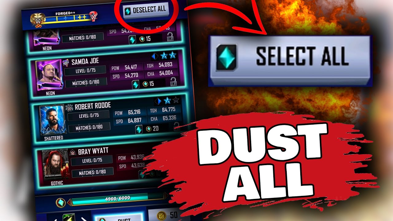 NEW DUST ALL FEATURE IN WWE SUPERCARD - HOW TO ACTIVATE DUST ALL FEATURE - WWE SUPERCARD S7