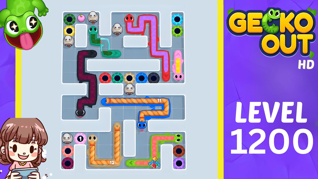 Gecko Out Level 1200 Solution Walkthrough