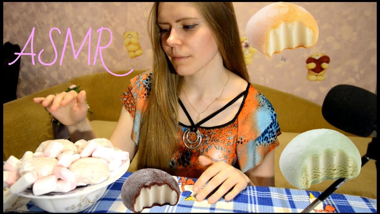 АСМР|ASMR Готовлю и кушаю моти (мочи)| cooking and eating mochi