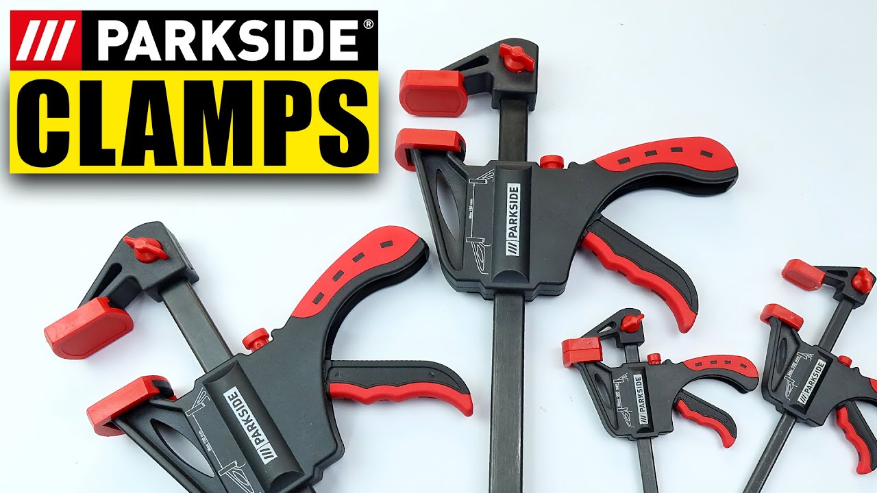 Parkside One Handed Bar Clamps Unboxing & Testing - LIDL Tools - Woodworking Quick Release Clamps