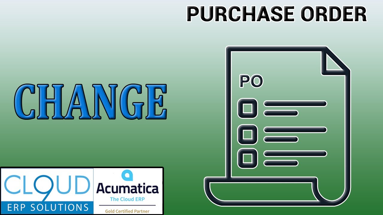 Changing a purchase order in Acumatica