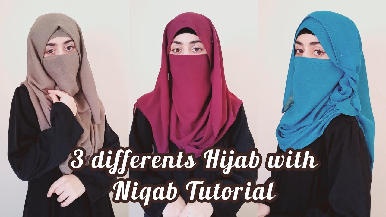 3 differents Hijab With Niqab Tutorial || Hijab Tutorial with full coverage || Niqab Style | zainab_