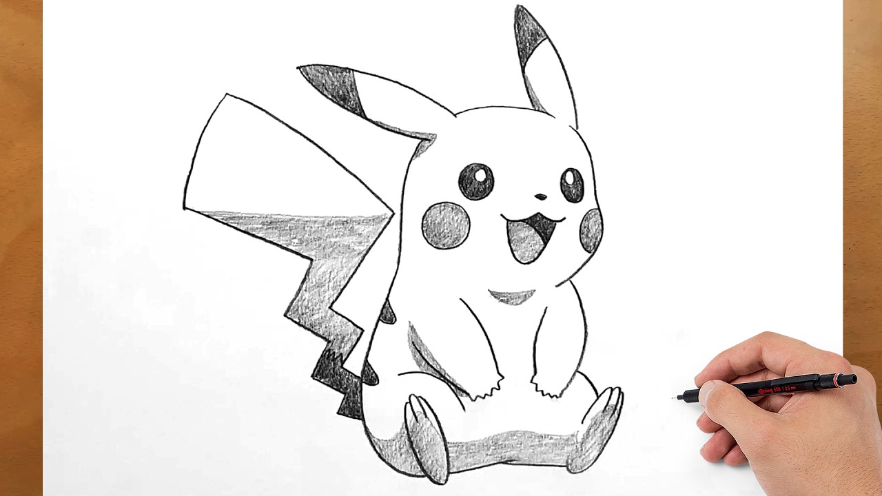 Pikachu Pencil Drawing – How to Draw Pokémon