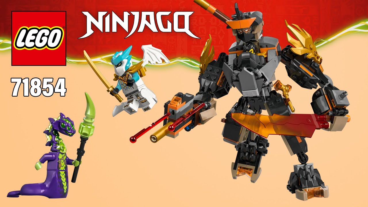 LEGO NINJAGO Cole’s Mission Mech & Dragon Zane (71854)[364 pcs] Step-by-Step Building Instructions
