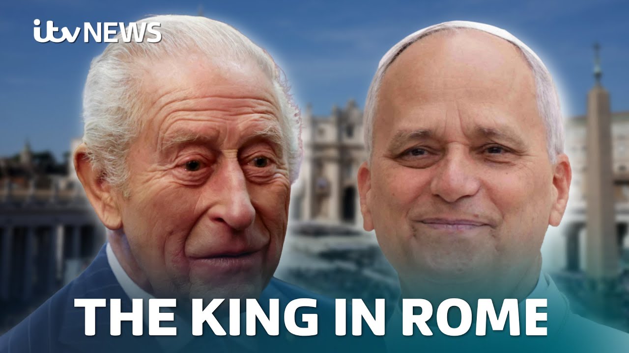 Watch live as King Charles arrives in Rome for a visit to the Vatican | ITV News