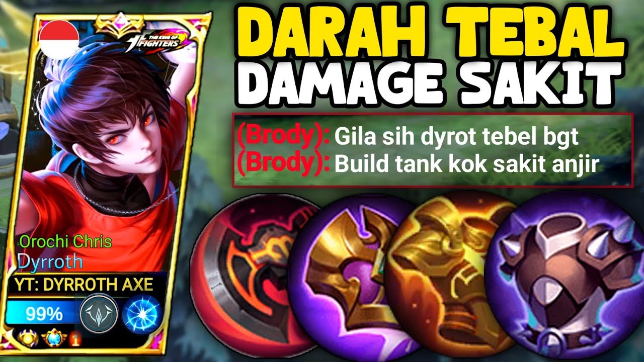 Darah Tebal Damage Sakit!! Build Dyrroth Tersakit dan Terkuat 2026