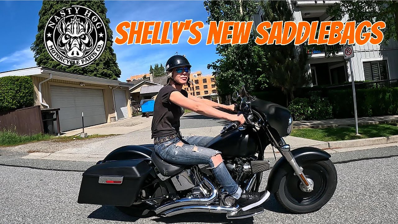NastyHog Saddlebag Install on Shelly’s 2005 Softail Fat Boy