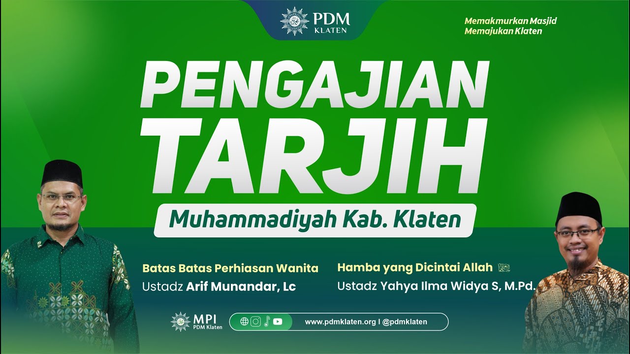 [LIVE] PENGAJIAN TARJIH MUHAMMADIYAH KLATEN [DI PCM PEDAN]