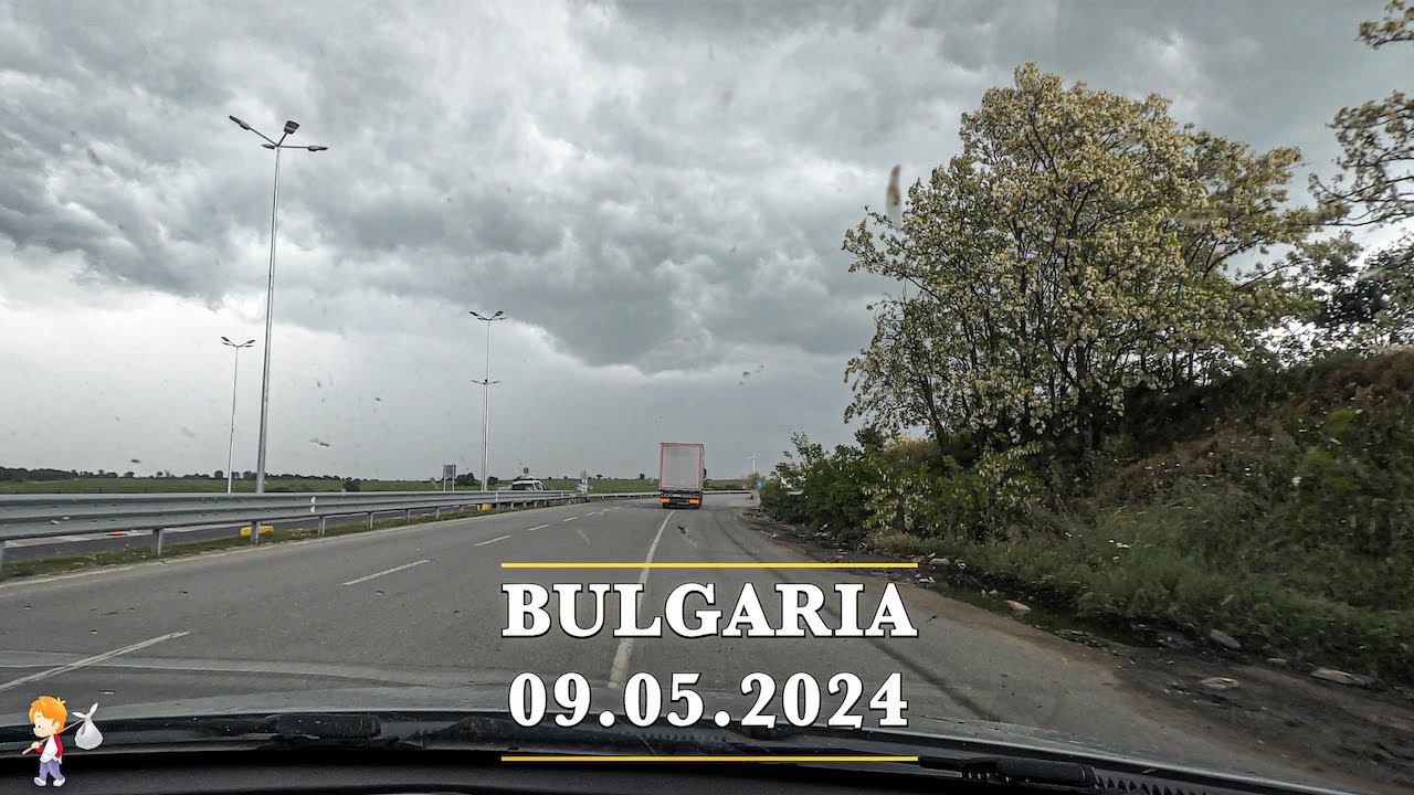 Driving Through Rainy Weather in Bulgaria