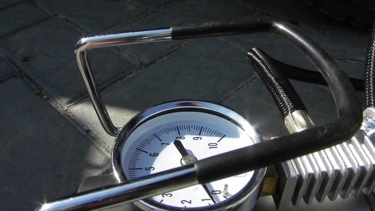 Тест компрессора Vitol Ураган КА-У12050. Накачка 4х подряд колес 215/65R16 от 1 до 2 атм
