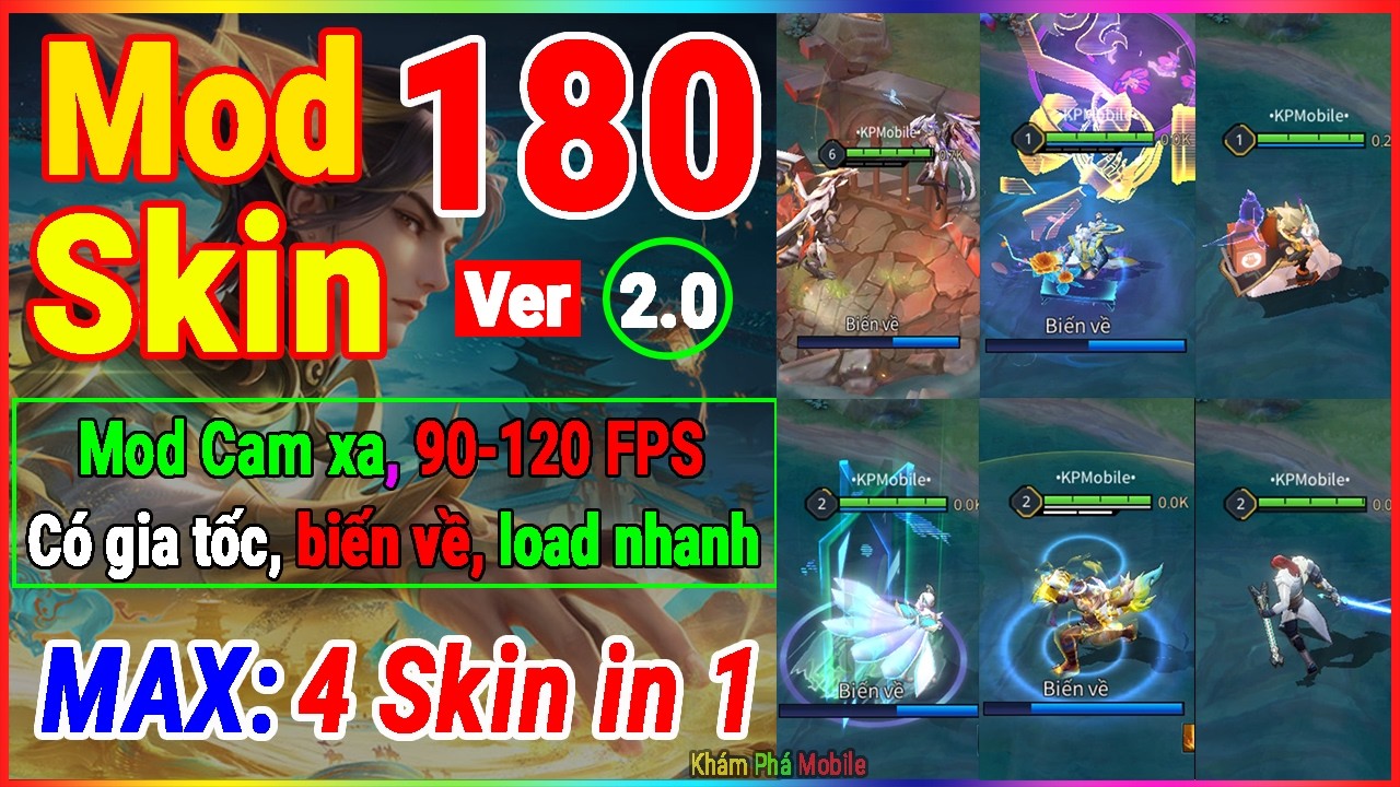 Hướng Dẫn MOD 180 SKIN Liên Quân Full Hiệu Ứng Mới Nhất Mùa S1-2026 - VER 2.0 | KHÁM PHÁ MOBILE