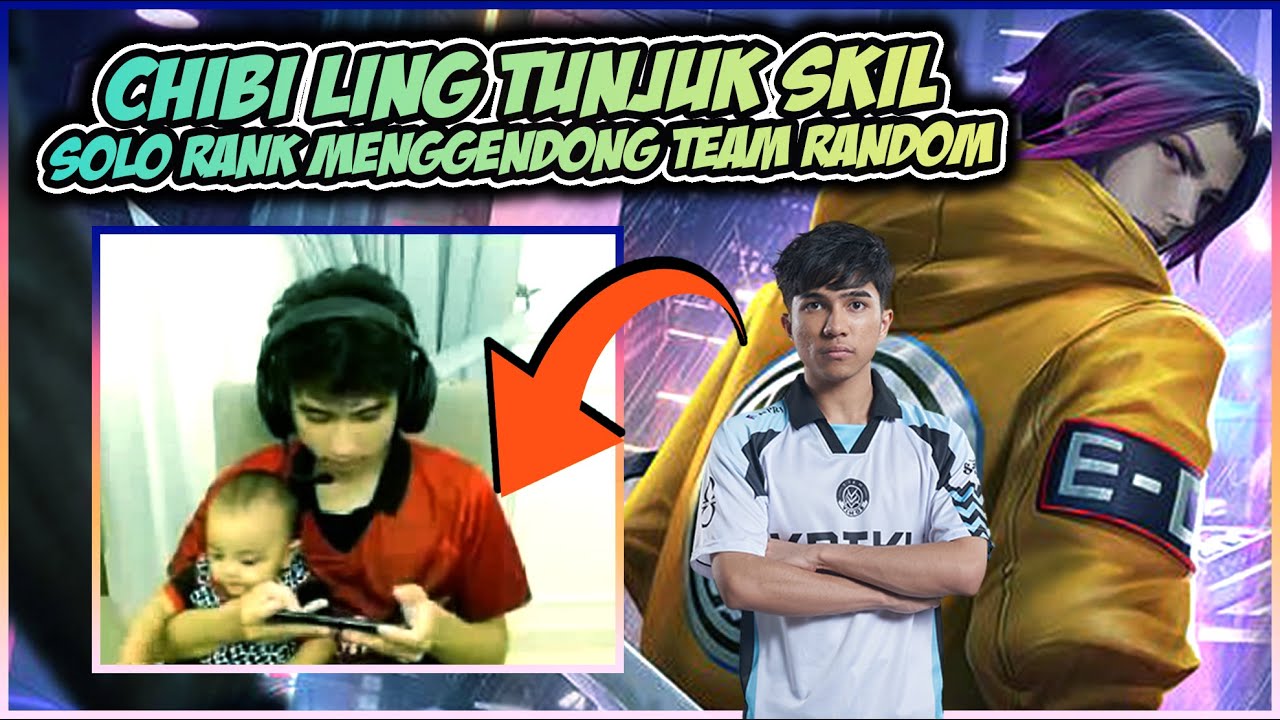 CHIBI LING TUNJUK SKIL SOLO RANK CARRY TEAM RANDOM !! VAMOS CHIBI LING GAMEPLAY !! MLBB