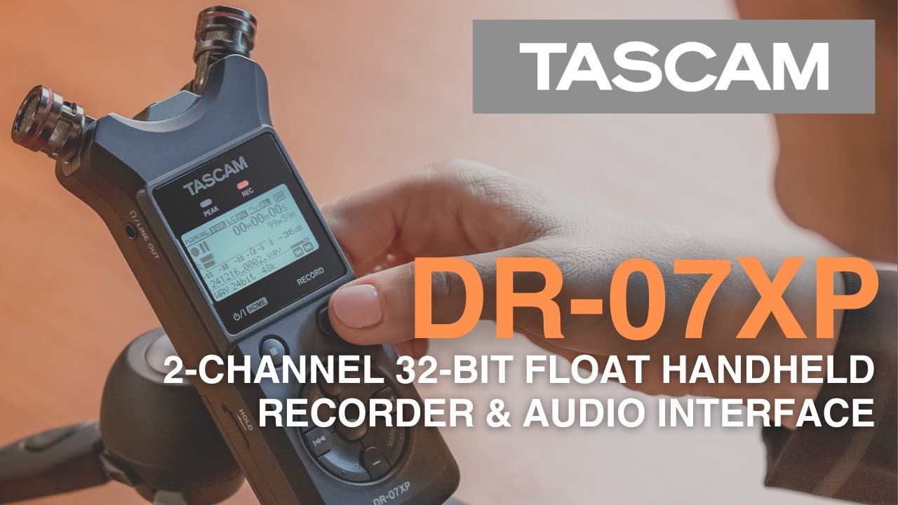 DR-07XP - 2-Channel 32-bit Float Portable Handheld Recorder and USB-C Interface