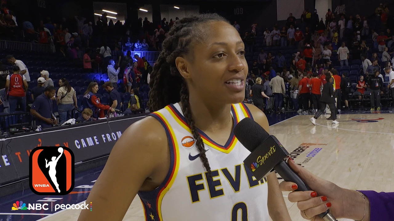 Kelsey Mitchell on Indiana Fever's win over Mystics, Caitlin Clark's three-pointer | WNBA on NBC