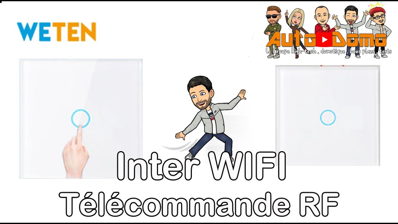 Découverte et installation Interrupteur connecté  et ça télécommande rf,compatible tuya smartlife