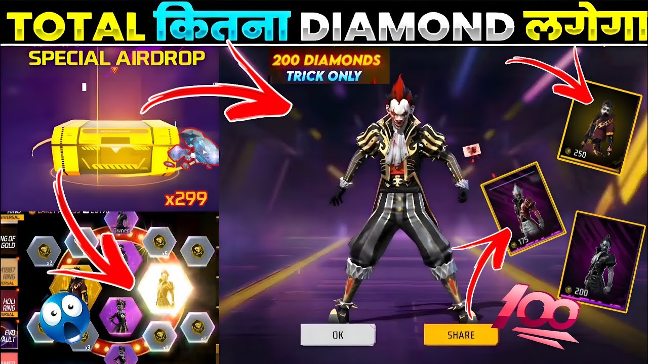 Free Fire Clown Bundle Ring Event 🔥 Full Spin Until I Got the Bundle
