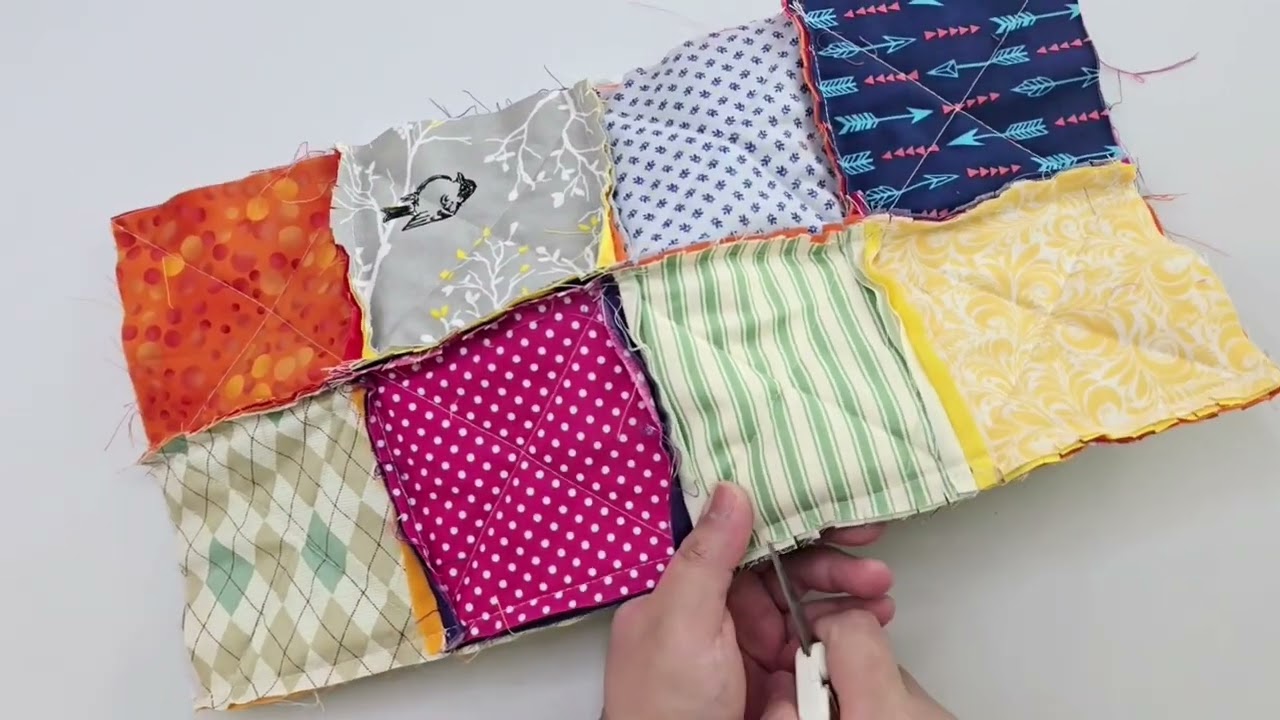 USE YOUR FABRIC SCRAPS - MAKE A DIY REVERSIBLE RAG QUILT TOTE BAG PATCHWORK BAG|MY DIY SEWING CRAFTS