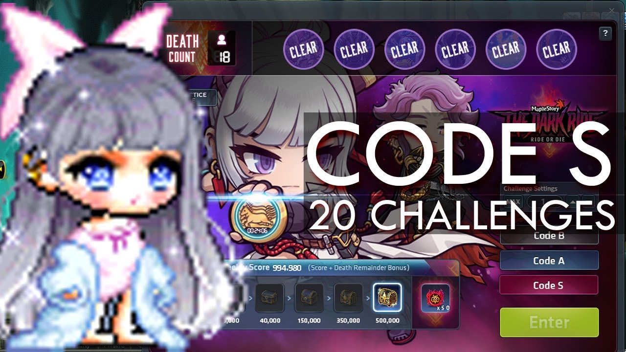Maplestory Ride or Die Event Week 1 [Code S, 20 Challenges]