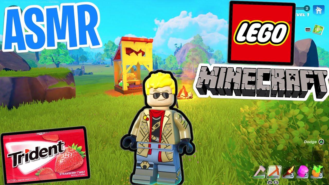 ASMR Gaming 😴 Fortnite NEW LEGO Minecraft?! Relaxing Gum Chewing 🎮🎧 Controller Sounds + Whispering 💤