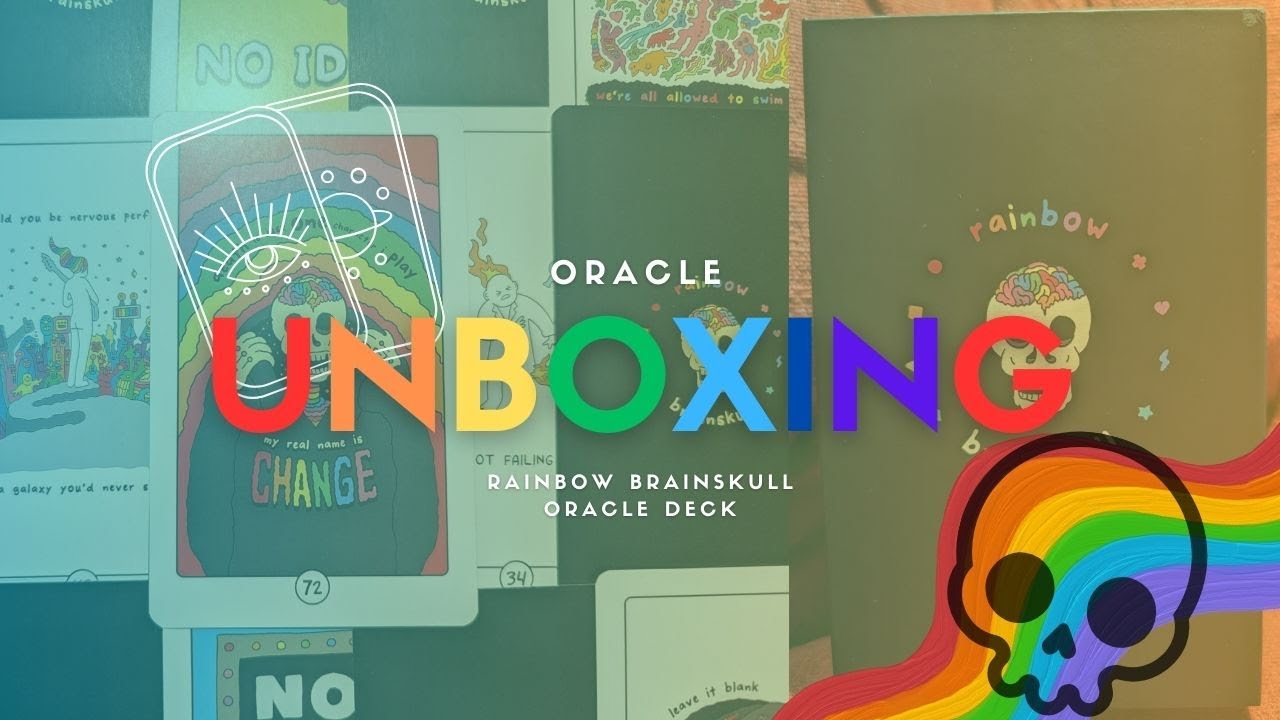 🌈🧠💀Rainbow Brainskull Oracle deck | Unboxing of a Colourful, Trippy, Vibing Deck - with Pairings