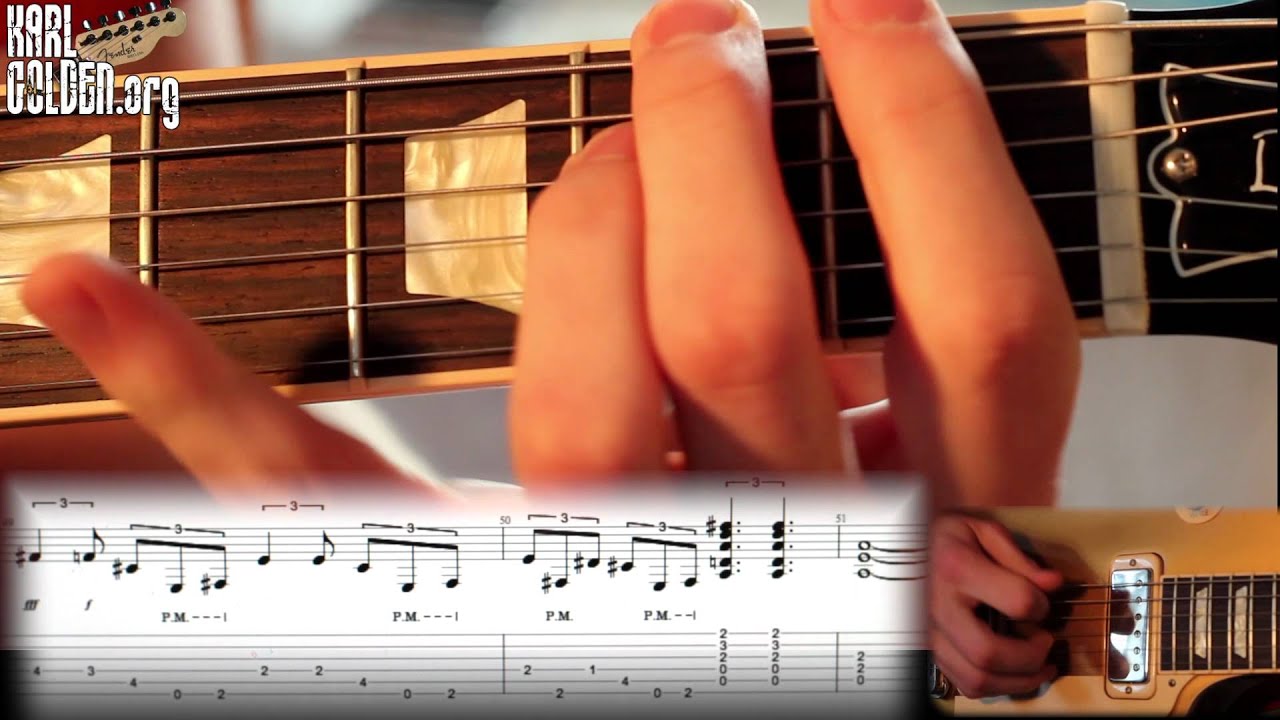HALO by Slash | Main Riff Lesson  | With Tabs On Screen