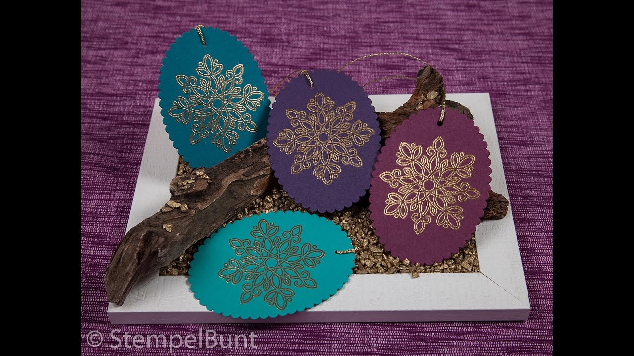ANLEITUNG - Festliche Geschenk-Anhänger mit  Produkten von Stampin'Up!® (cm+inch)