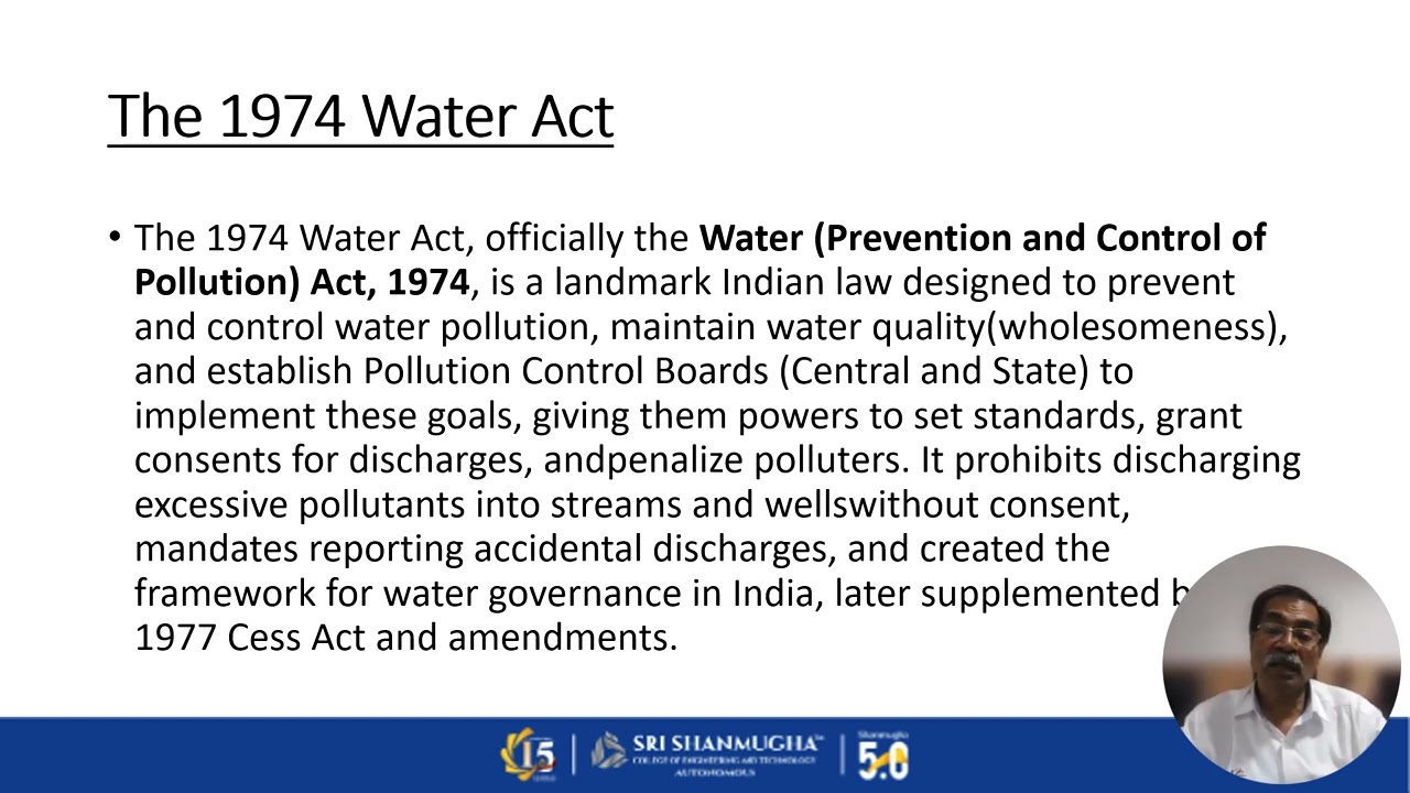 Environment Act, Water Act & Labour law