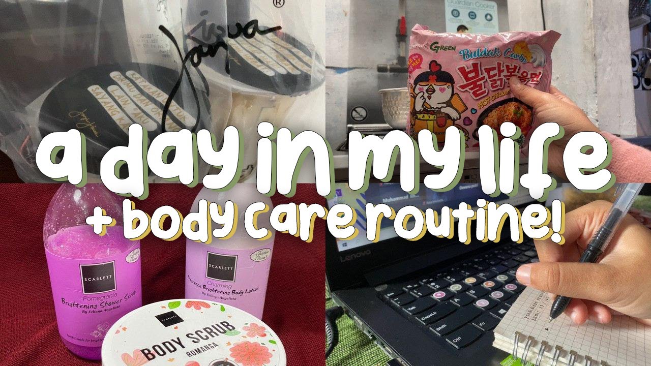 A day in my life + Body care routine (Quarantine vlog, online school) 🌤 | Indonesia