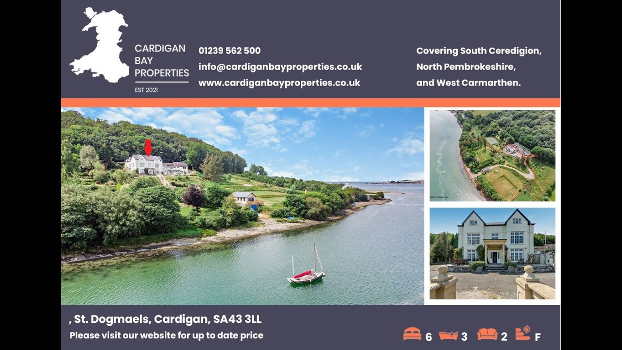 Property For Sale - Country House on banks of River Teifi with stunning water views, West Wales
