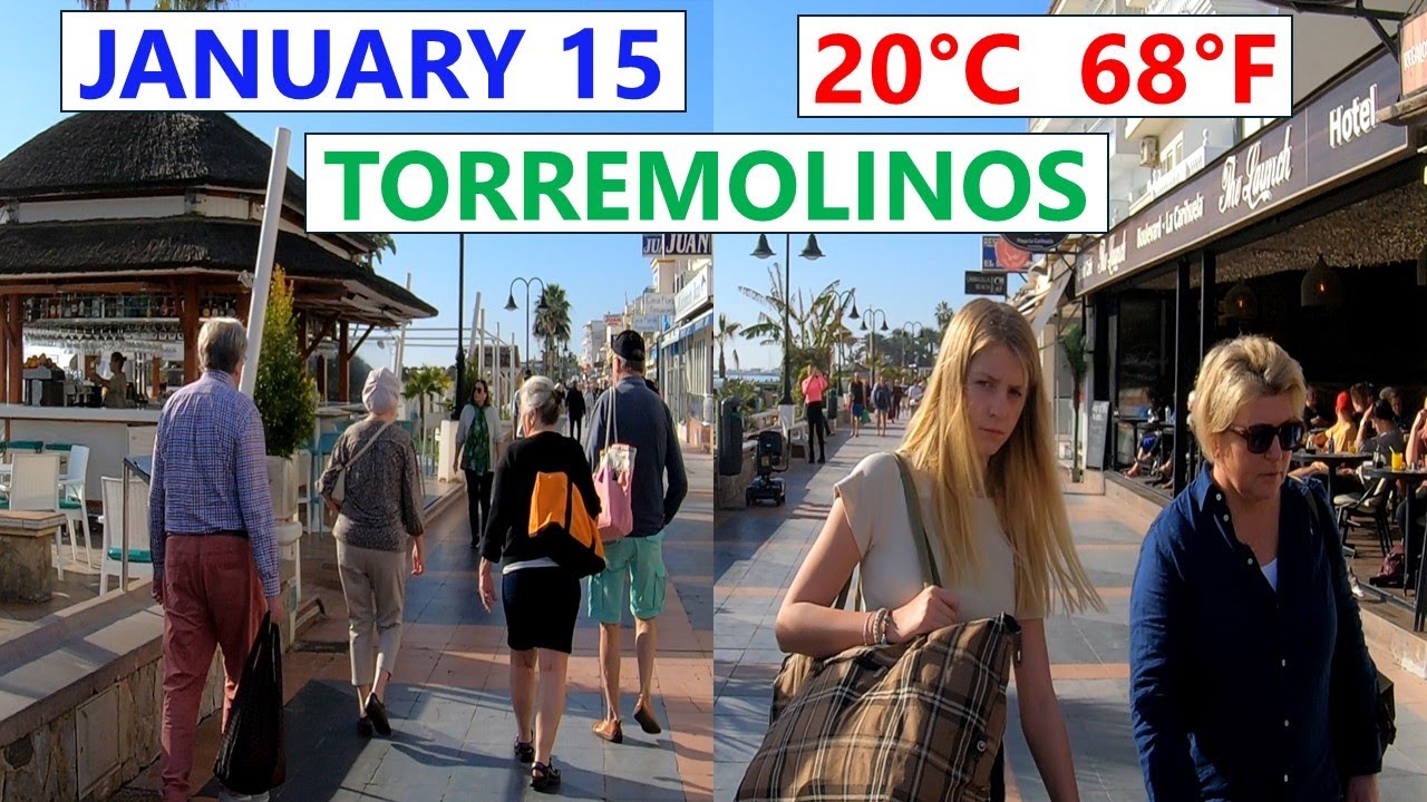 TORREMOLINOS CARIHUELA PROMENADE JANUARY 2024 MALAGA SPAIN