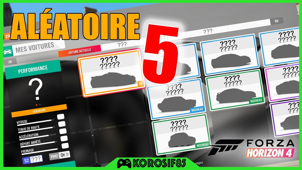 PRENDRE UNE VOITURE ALÉATOIRE 5 - FORZA HORIZON 4