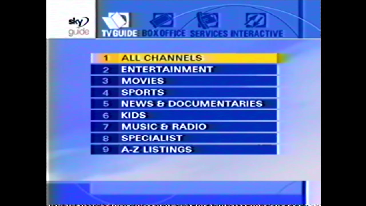 Sky Digital - Menu And Anti-piracy Measures (1999)