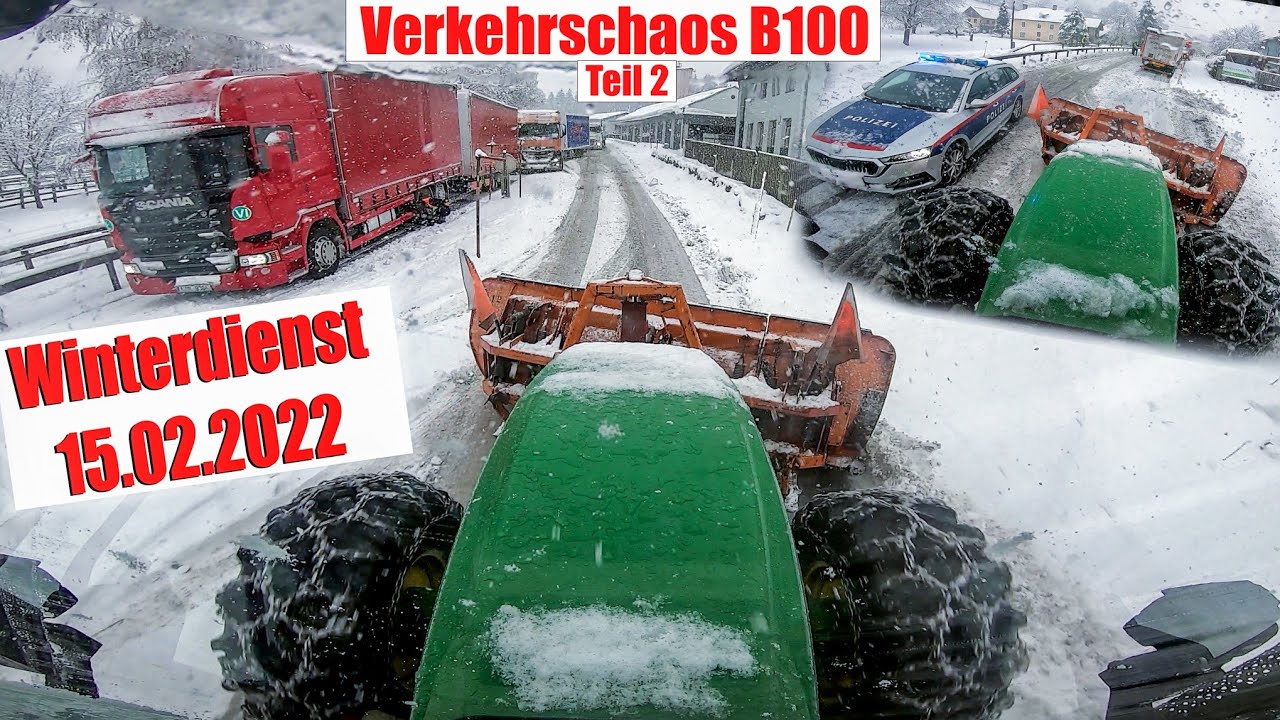 Verkehrschaos B100 am 15.02.2022 | Schneeräumung in Oberkärnten ❄️ | Teil 2