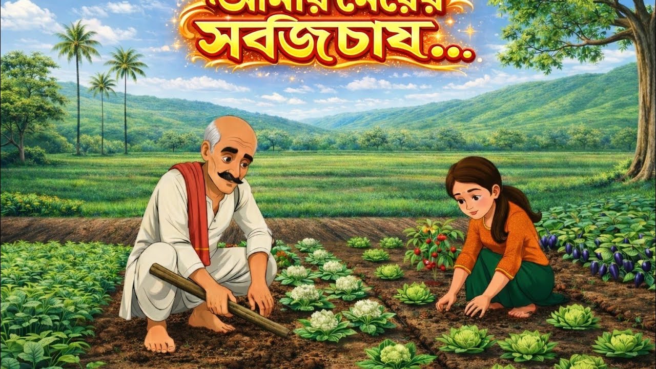 আমার মেয়ের সবজি চাষ। The best golpo in Bangla. Full video EP ‎ #cartoon #kid 