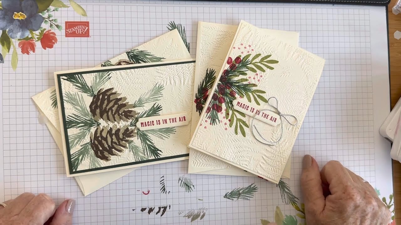 Christmas Season Stampin Up.  Box Of Christmas Cards!