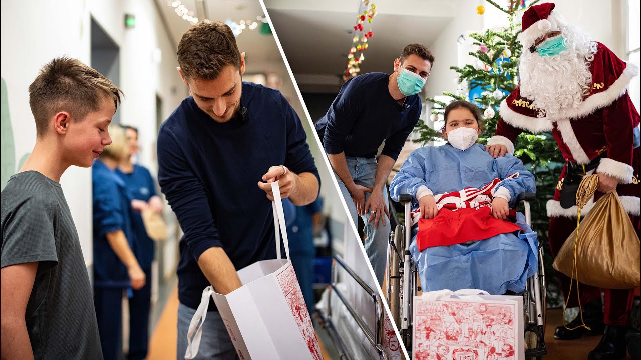 Josip Stani&scaron;ić meets the kids at the children's hospital a special moment before Christmas 🥰🎄