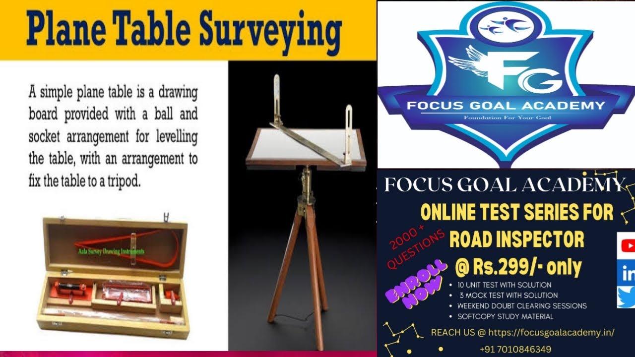 TNPSC Road Inspector in Tamil I Plane Table Surveying Free session -3 in Tamil I