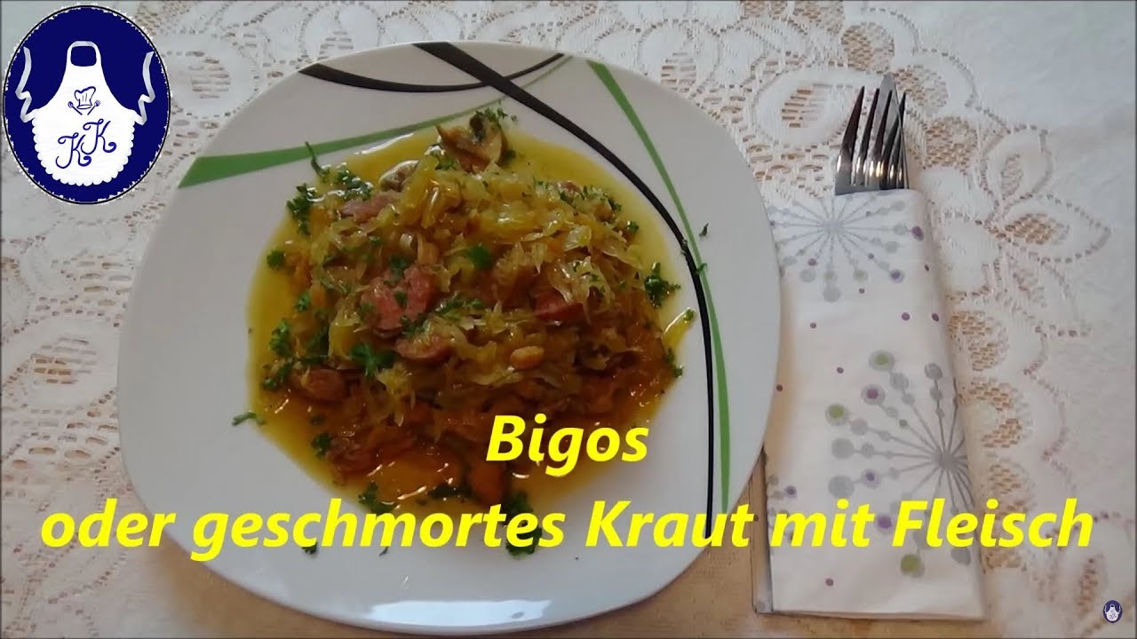 Bigos - oder geschmortes Kraut mit Fleisch