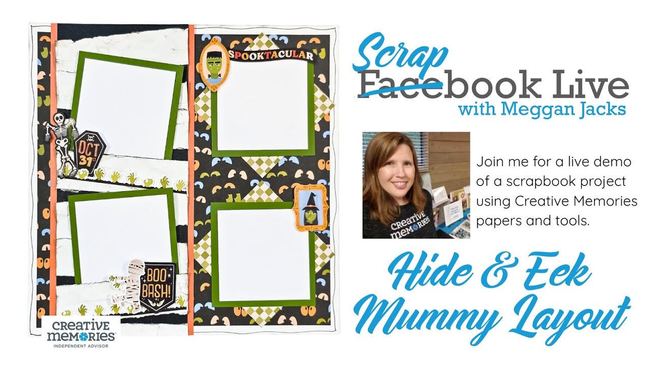 Scrapbook Live — макет для мумии «Спрячься и убегай!»