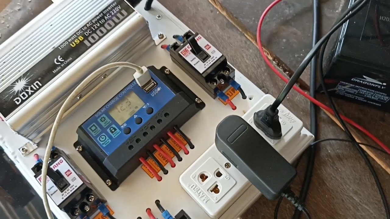 รีวิว ชุดนอนนา1000W พร้อมแผง/ แบต/ โซล่าเซลล์ พลังงานแสงอาทิตย์ 12V to 220V รุ่นประหยัดงบ