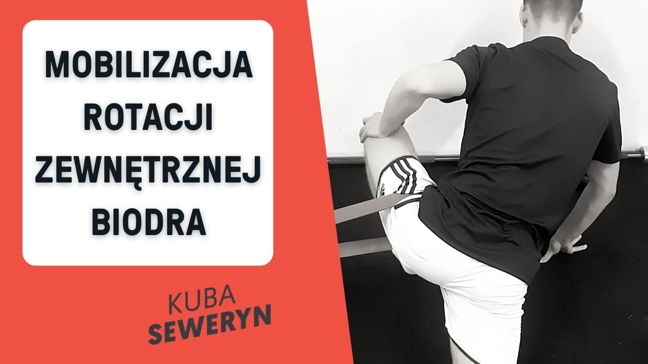 Mobilizacja rotacji zewnętrznej biodra z powerband (Hip External Mobility) Trenuj Lepiej #18