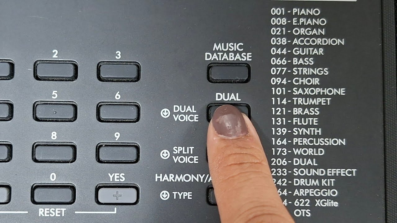 Mudança do instrumento do DUAL